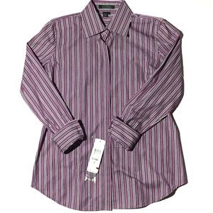 ✅SOLD Lauren Ralph Lauren Purple Striped Dress Shirt